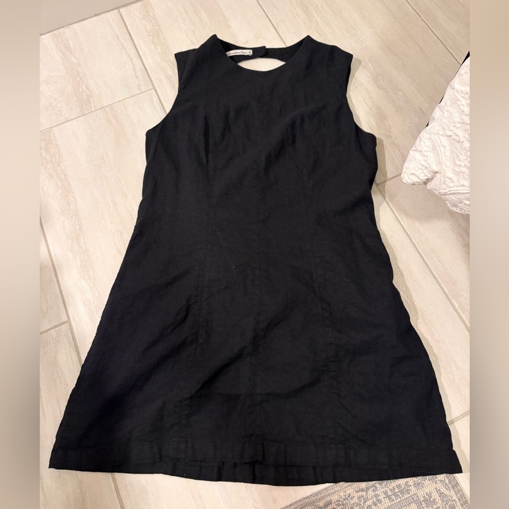 Abercrombie Black Linen Dress Size LP